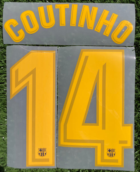 2017-2018 Coutinho 14 FC Barcelona Home Name set and Number Fan Version Sporting iD Adult Size