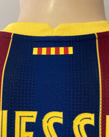 2020-2021 FC Barcelona Home Shirt Lionel Messi Player Issue Authentic Champions Pre Owned Size M