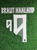 2026-2027 Norway National Team Away Name Set and Number Erling Braut Haaland Avery Dennison