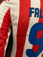 2012-2013 Atlético de Madrid Long Sleeve Home Signed Shirt Falcao Kitroom Player Issue Pre Owned Size M