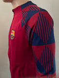 2023-2024 FC Barcelona Home Jacket Player Issue Kitroom with Pockets Pre Owned Size M