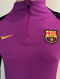 2025-2026 FC Barcelona Home Drill Top Training Player Issue Kitroom Purple Size S