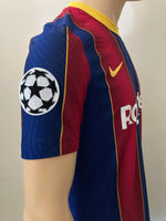 2020-2021 FC Barcelona Home Shirt Lionel Messi Player Issue Authentic Champions Pre Owned Size M