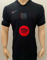 2024-2025 FC Barcelona Away Shirt Robert Lewandowski Champions League Kitroom Player Issue BNWOT Size L fitted