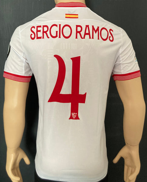 2023-2024 Sevilla FC Home Shirt Sergio Ramos Champions League Kitroom Player Issue Mint Condition Size M