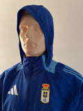 2024-2025 Real Oviedo Home Jacket Player Issue Kitroom with Cap Worn Size s (Oversized)