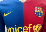 2008-2009 FC Barcelona Home Shirt Treble Long Sleeve Pre Owned Size M