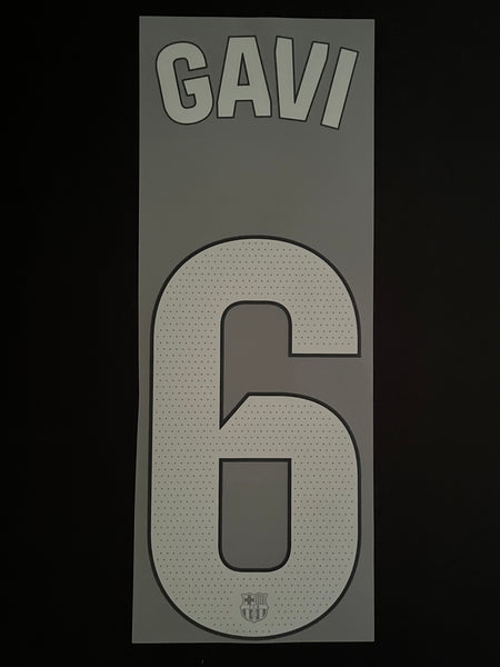 2023 2024 Barcelona GAVI 6 Home Shirt Name Set and Number Player Issue La Liga Adult Size TextPrint