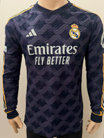 2023-2024 Real Madrid Away kit Mendy Long sleeve Champions League Kitroom Player issue
