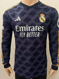2023-2024 Real Madrid Away kit Mendy Long sleeve Champions League Kitroom Player issue