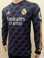2023-2024 Real Madrid Away kit Mendy Long sleeve Champions League Kitroom Player issue