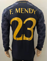 2023-2024 Real Madrid Away kit Mendy Long sleeve Champions League Kitroom Player issue