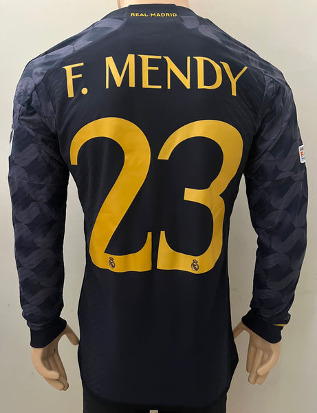 2023-2024 Real Madrid Away kit Mendy Long sleeve Champions League Kitroom Player issue