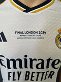 2023-2024 Real Madrid Home Shirt Toni Kroos Champions League Final MDT Player Issue Authentic New BNWT Size L