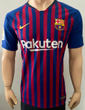 2018-2019 FC Barcelona Home Shirt Malcom Silva Player Issue Authentic La Liga League Champions Pre Owned Size M