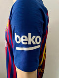 2018-2019 FC Barcelona Home Shirt Malcom Silva Player Issue Authentic La Liga League Champions Pre Owned Size M