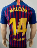 2018-2019 FC Barcelona Home Shirt Malcom Silva Player Issue Authentic La Liga League Champions Pre Owned Size M