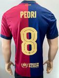 2024-2025 FC Barcelona Home Shirt Pedri Gonzalez Copa del Rey Final MDT Cup MINT Size S