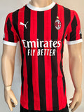 2024-2025 AC Milan Home Shirt Santiago Gimenez Player Issue Authentic Champions Multiple Sizes