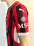 2024-2025 AC Milan Home Shirt Santiago Gimenez Player Issue Authentic Champions Multiple Sizes