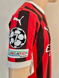 2024-2025 AC Milan Home Shirt Santiago Gimenez Player Issue Authentic Champions Multiple Sizes