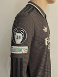 2024-2025 Real Madrid CF Third Shirt David Alaba Player Issue Kitroom Long Sleeve Mint Size M