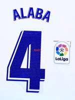 2021 - 2022 Avery Dennison Real Madrid Home kit Alaba set name and badges Liga Player Issue