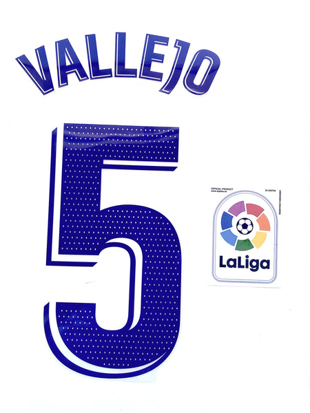 2021 2022 Avery Dennison Real Madrid Home kit Vallejo kit name set Liga playeras issue