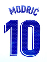 2021 2022 Avery Dennison Real Madrid Home kit Modric name set and badge Liga Player Issue