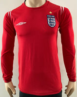 2004 -2006 England National Team Away Shirt Long Sleeve Used (S) EURO 2004
