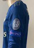 2019-2020 Real Madrid CF Away Shirt Sergio Ramos Player Issue Authentic Long Sleeve Champions Size M