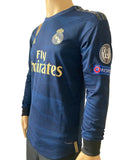 2019-2020 Real Madrid CF Away Shirt Sergio Ramos Player Issue Authentic Long Sleeve Champions Size M