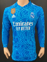 2022 - 2023 Real Madrid Goalkeeper Shirt Courtois Long Sleeve Champions Player Issue Kitroom SIze L