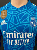 2022 - 2023 Real Madrid Goalkeeper Shirt Courtois Long Sleeve Champions Player Issue Kitroom SIze L