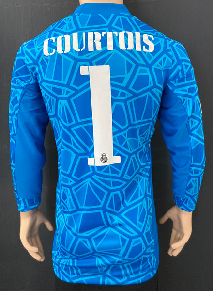 2022 - 2023 Real Madrid Goalkeeper Shirt Courtois Long Sleeve Champions Player Issue Kitroom SIze L