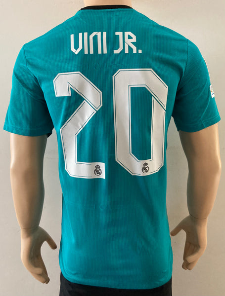2021-2022 Real Madrid Vini Shirt Third Player Issue Champions