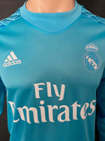 2016 - 2017 Real Madrid Goalkeeper Shirt NAVAS 1 Long Sleeve Player Issue Kitroom Mint Condition SIze 8