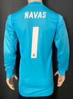 2016 - 2017 Real Madrid Goalkeeper Shirt NAVAS 1 Long Sleeve Player Issue Kitroom Mint Condition SIze 8