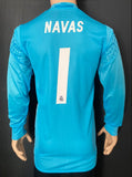 2016 - 2017 Real Madrid Goalkeeper Shirt NAVAS 1 Long Sleeve Player Issue Kitroom Mint Condition SIze 8