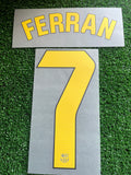 2025-2026 FC Barcelona Home Name Set and Number Ferran Torres LaLiga Textprint