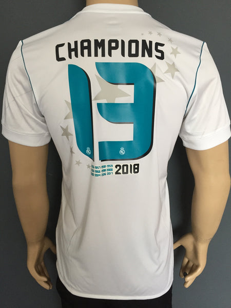 2017 - 2018 Real Madrid Home Shirt 13 Champions Special Celebration Set (M)