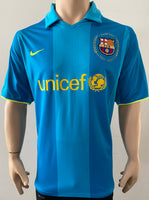 2007 - 2008 Barcelona Away Shirt Ronaldinho League version LFP Player Issue Kitroom SIze XL