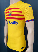 2023 Barcelona Fourth Senyera Shirt Pedri Player Issue Kitroom La Liga Size M