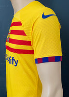 2023 Barcelona Fourth Senyera Shirt Pedri Player Issue Kitroom La Liga Size M