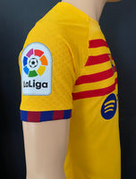 2023 Barcelona Fourth Senyera Shirt Pedri Player Issue Kitroom La Liga Size M