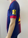 2012-2013 Barcelona Home shirt Lionel Messi League LFP TV3 Pre owned Size M