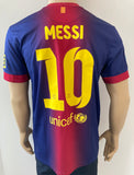 2012-2013 Barcelona Home shirt Lionel Messi League LFP TV3 Pre owned Size M