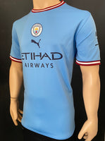 2022 - 2023 Manchester City Home Shirt Home Haaland Champions Size XL BNWT
