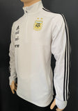 2018 National Squad Argentina half-zip sweatshirt Travel Player Issue with sponsors Used (L)