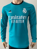 2021 - 2022 Real Madrid Third Shirt Valverde Liga Long Sleeve Player Issue (S) (L) BNWT